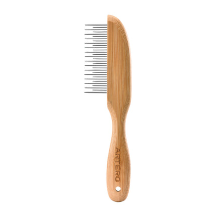 Artero Rotating Double Pin Comb Nature Collection - bamboo comb for long-haired dogs and cats, with rotating pins