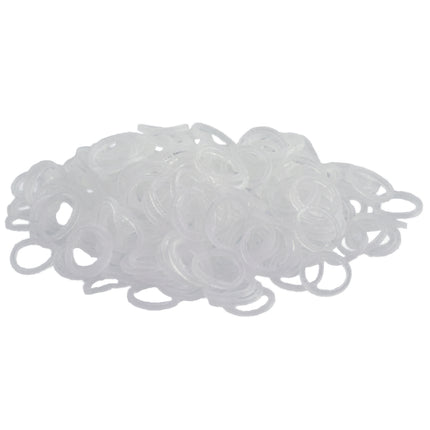 Paw Marks Non-Latex Transparent Bands 7.9mm - professional, durable, non-latex hair ties, transparent, 1000 pcs, thin