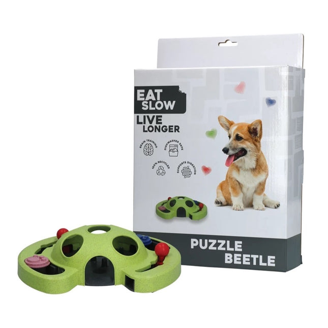 Eat Slow Live Longer Puzzle Beetle - intelligence toy for dogs, beetle