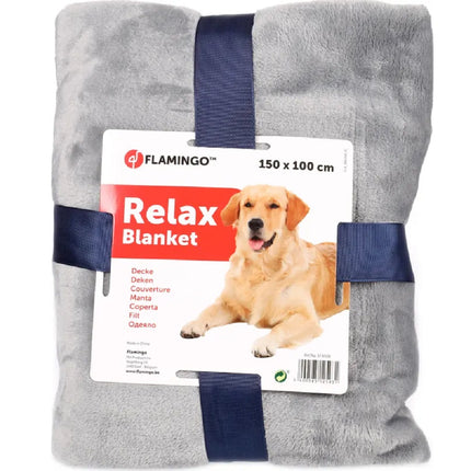 Flamingo Relax Blanket - warm and soft plush blanket for dogs