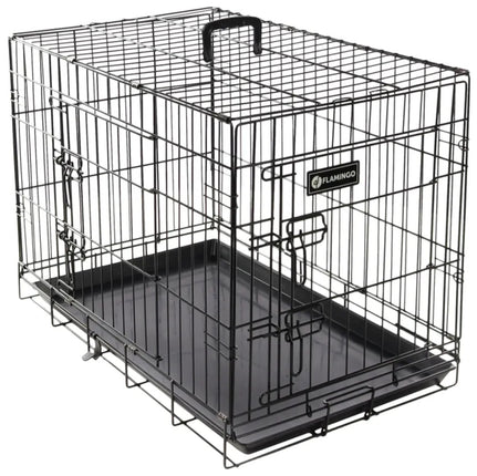 Flamingo Ebo - metal dog cage, M: