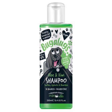 Bugalugs Aloe & Kiwi Shampoo - soothing - moisturizing shampoo for dogs, concentrate 1:10