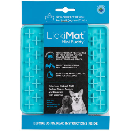 LickiMat Mini Classic Buddy - licking mat for small dogs, cross pattern