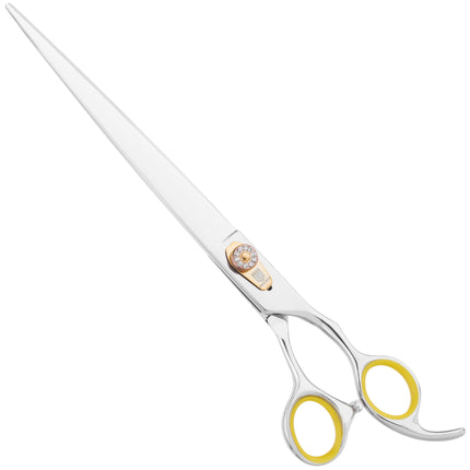 Jargem Strong Straight Scissors - professional straight grooming scissors with long blades, offset design