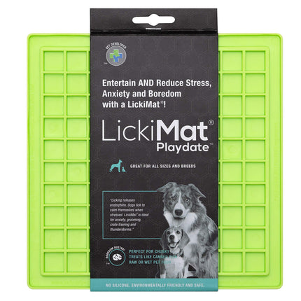 LickiMat Classic Playdate - licking mat for dogs, checkered pattern