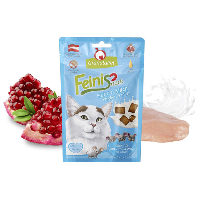 GranataPet FeiniSnack Chicken & Milk - crunchy treats for cats, chicken and milk