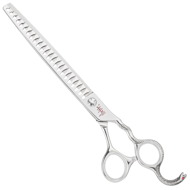 Yento Cobra Chunker - high-quality, professional single-sided thinning shears with cobalt, 23 teeth, decorative handle