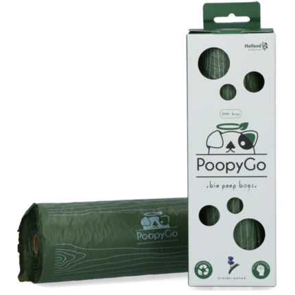 Holland PoopyGo Bio Poop Bags 300 pcs - biodegradable dog waste bags, large roll, lavender scented