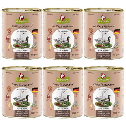 GranataPet Duck & Goose - grain-free wet dog food, duck and goose