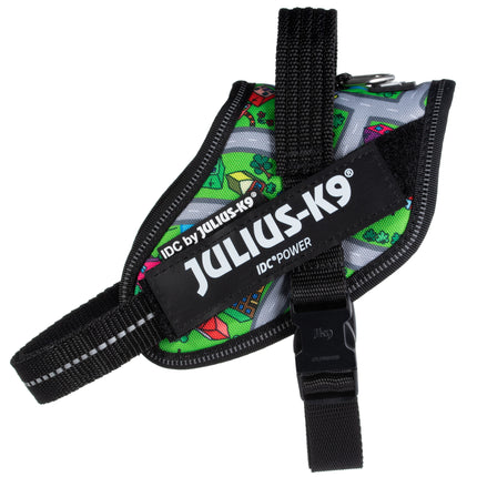 Julius - K9 IDC Powerharness Daycare - dog harness with reflective elements, colorful town pattern