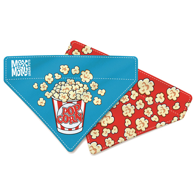 Max & Molly Reversible Bandana Popcorn - reversible bandana for dogs