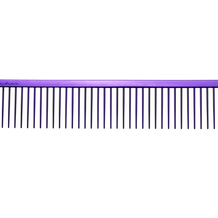 Chris Christensen Poodle Comb - professional, large, and metal comb with wide tooth spacing, purple