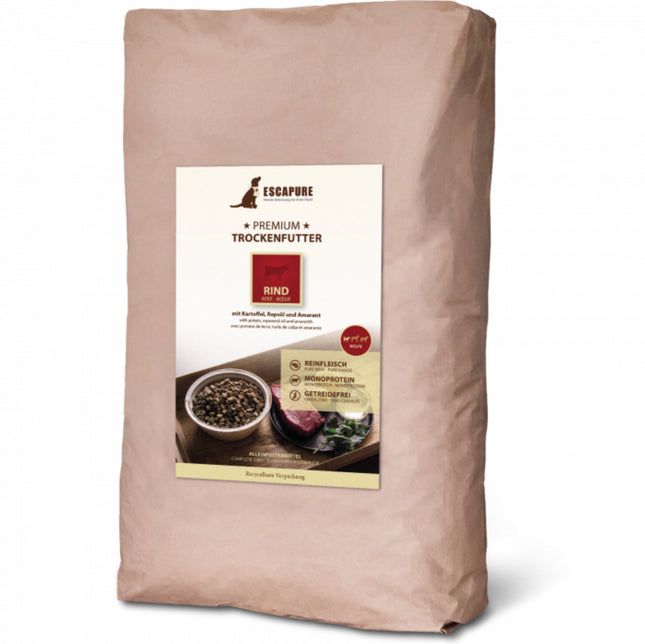 Escapure Premium Puppy Rind - high-quality food for puppies, oven-baked beef