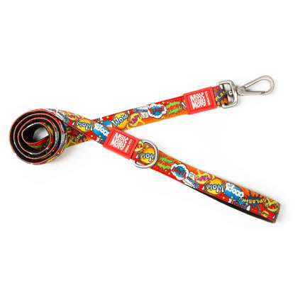 Max&Molly Short Leash Heroes - colorful urban leash for dogs, cartoon pattern, 120cm