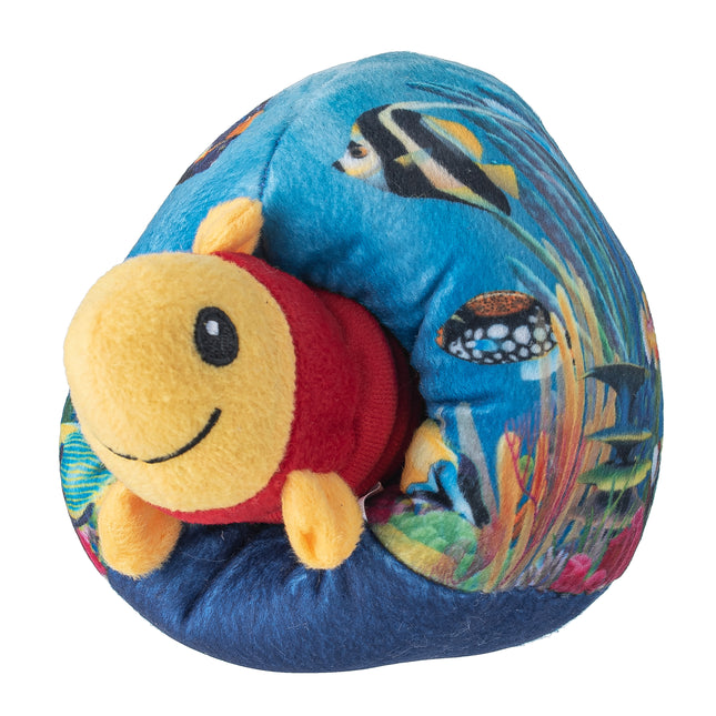 Holland Double Wooble Bubble Buddies - squeaky toy for dogs with a spring, fish in an aquarium