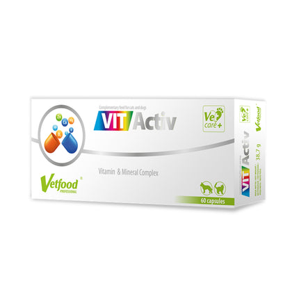 Vetfood VitActiv Vitamin & Mineral Complex 60 tablets - vitamin and mineral set for dogs and cats