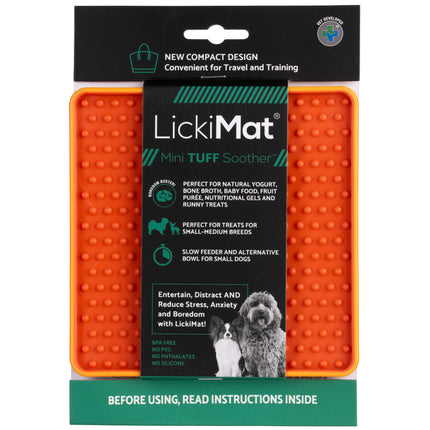 LickiMat Mini Tuff Soother - licking mat for small dogs, with protrusion pattern