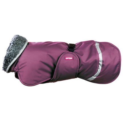 Toppa Pomppa - winter jacket for dogs, with extra insulation, plum color