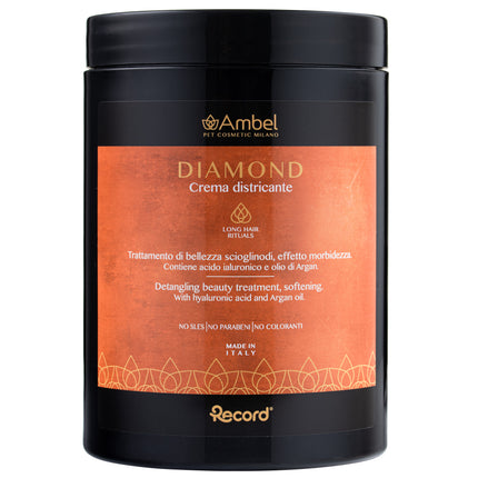 Ambel Diamond Detangling Cream - creamy mask that regenerates and facilitates the detangling of fur