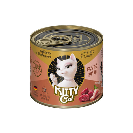 Kitty Cat Beef & Turkey Pâté - Grain-Free Wet Food, Pâté for Cats, with Beef and Turkey