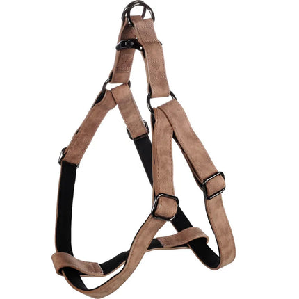 Flamingo Step&Go Deluxe Harness - step-in harness for dogs, made of eco-leather, with a neoprene lining