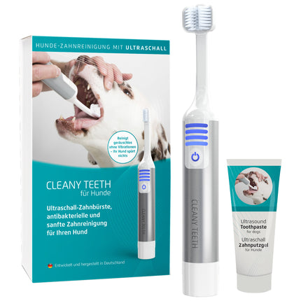 Cleany Teeth for Dogs Starter Pack - ultrasonic toothbrush for dogs, for removing tartar