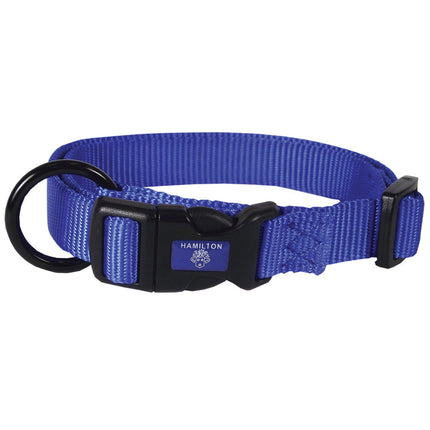 Hamilton Classic Adjustable Collar - nylon collar with smooth circumference adjustment, for medium and large breed dogs