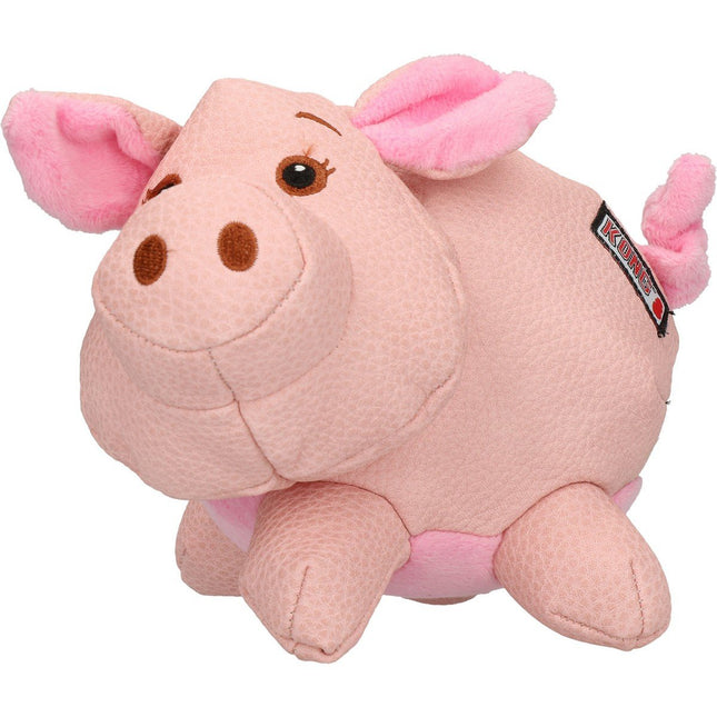 KONG Phatz Pig - eco-leather dog toy, pig with squeaker