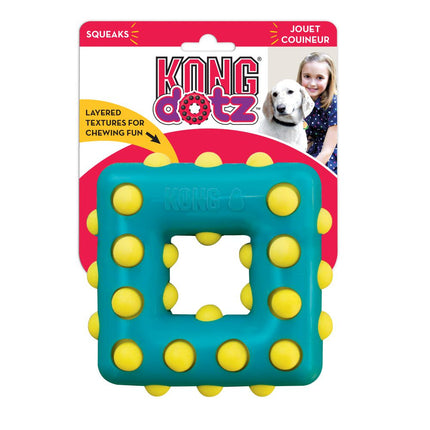 KONG Dotz Square - dog toy, square with squeaker