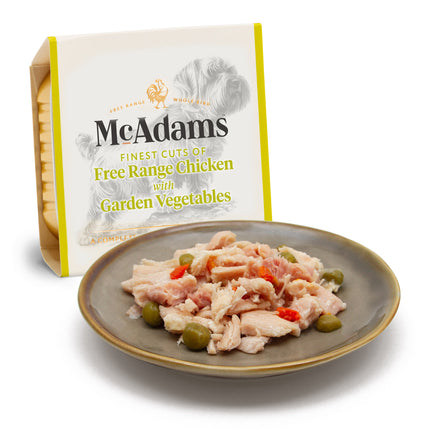 McAdams Free Range Chicken & Garden Vegetables - wet dog food, free-range chicken and vegetables