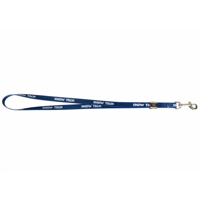 Show Tech Grooming Noose Blue with Logo 57x1.5 cm - adjustable neck circumference grooming leash, blue