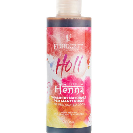 FluidoPet Natural Henna Shampoo - professional shampoo enhancing red, auburn, mahogany, golden, and brown fur color, concentrate 1:10