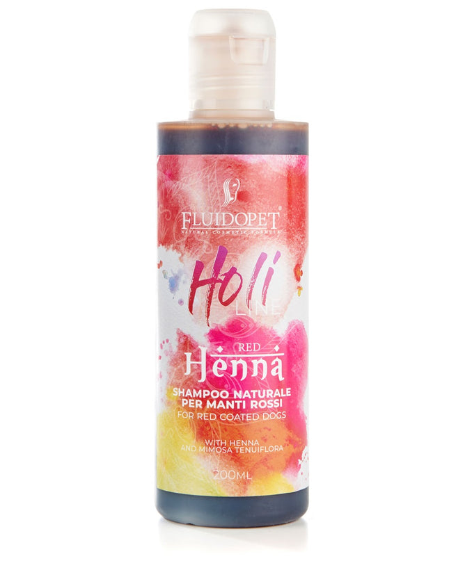 FluidoPet Natural Henna Shampoo - professional shampoo enhancing red, auburn, mahogany, golden, and brown fur color, concentrate 1:10