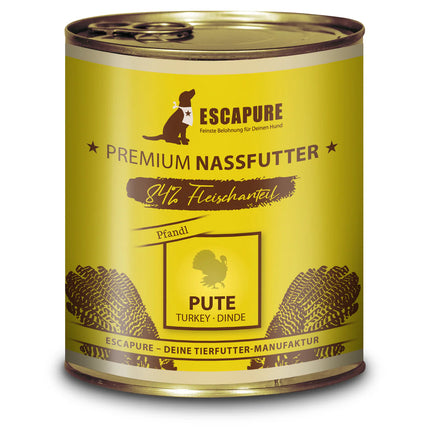 Escapure Turkey Stew - wet food for dogs, turkey with vegetables, 84% meat