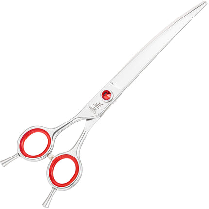 Yento Prime Left Curved Scissors - professional curved scissors made from Japanese steel, for left-handed users