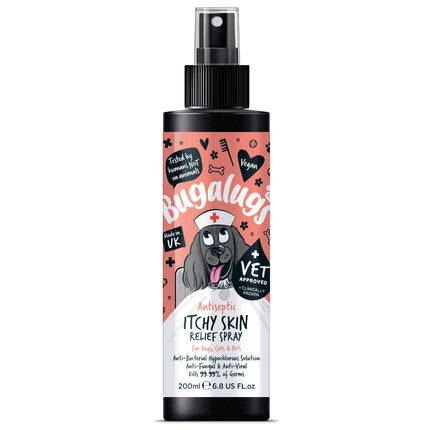 Bugalugs Antiseptic Itchy Skin Relief Spray - antiseptic spray for itchy skin in dogs and cats