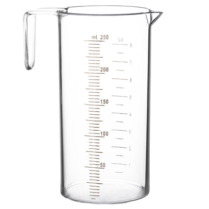 Comair Measuring Cup - small, transparent measuring cup with scale and handle