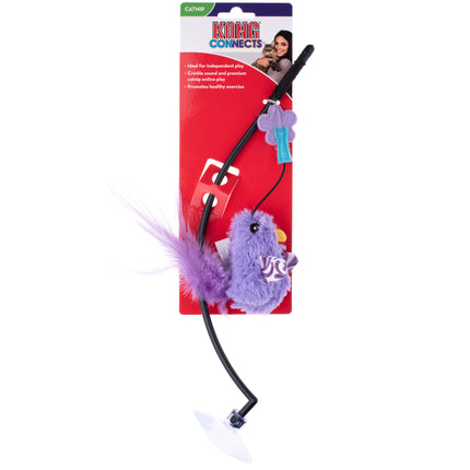 KONG Connects Window Teaser - cat wand with suction cup, feather bird