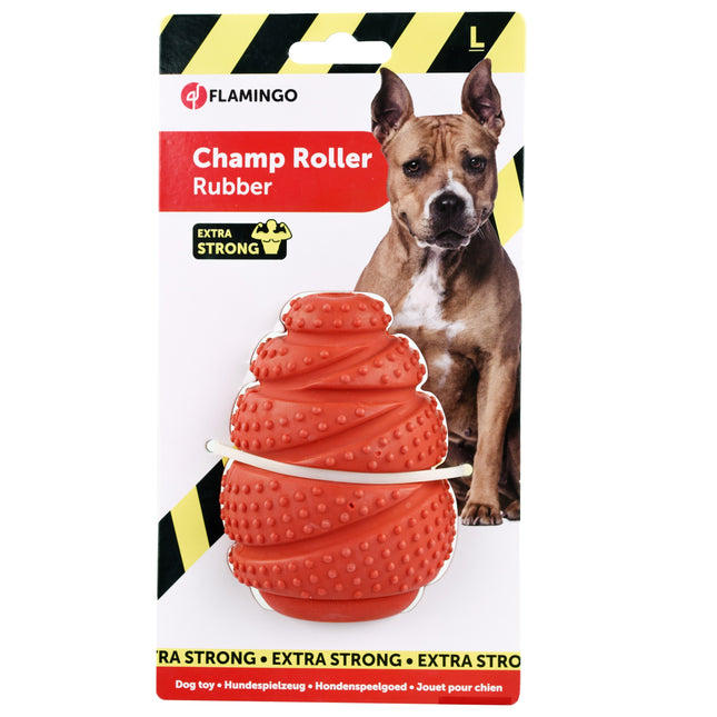 Flamingo Kongo Roller - dog toy, chew toy with a treat opening