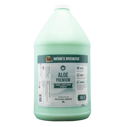 Nature's Specialties Aloe Premium Shampoo - herbal - aloe shampoo for long-haired dogs and cats, concentrate 1:16