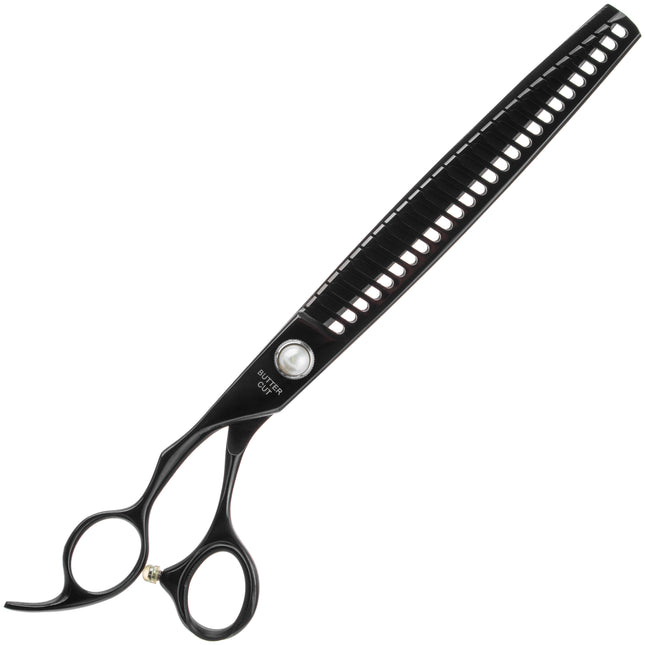 Geib Black Pearl Lefty Chunker 7.5 - 7.5 single-sided thinning shears for left-handed users, 21 teeth