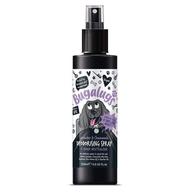 Bugalugs Lavender & Chamomile Deodorizing Spray - refreshing formula for the coat and soothing for skin irritations