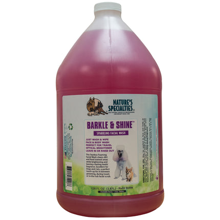 Nature's Specialties Barkle & Shine Sparkling Facial Wash - gentle foam for cleaning your dog's and cat's face