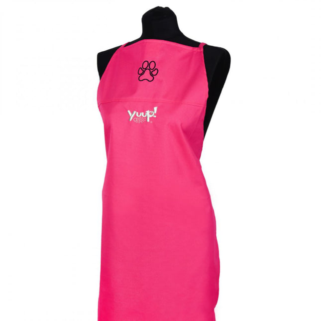 Yuup! Pink Grooming Apron - protective, rubberized apron