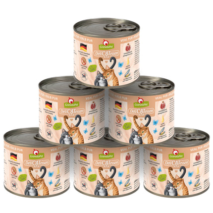 GranataPet DeliCatessen Veal Pur - grain-free wet food for cats, veal