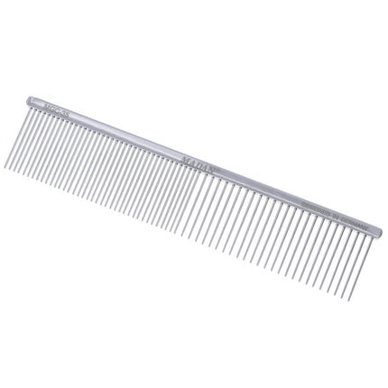 Madan Professional Comb - professional metal comb with a mixed tooth spacing of 50/50