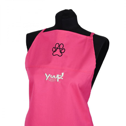 Yuup! Pink Grooming Apron - protective, rubberized apron