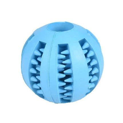 Flamingo Rubber Dental Ball - treat-dispensing ball with spikes for dogs