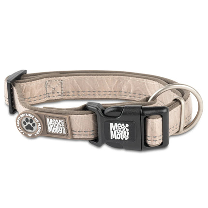 Max&Molly GOTCHA! Smart ID Matrix 2.0 Collar - dog collar with QR identifier, beige