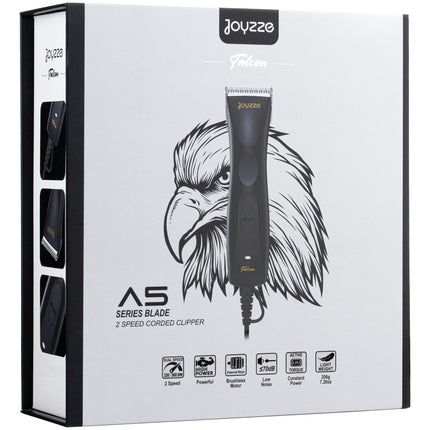 Joyzze Falcon Corded Clipper - ultra-lightweight and quiet corded clipper with a running blade, black